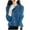 Blue, variant on Cardigans for Women Plus Sizes Women's Solid Color Long Sleeved Round Neck Knitted Sweater Thin Cardigan Sweater Top