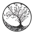 thumbnail image 2 of Wall Art, Fine Workmanship Metal Black Gift 30cm Rustproof Life Tree Decor  for Bedroom, 2 of 8