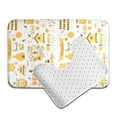 thumbnail image 6 of Honeii Farm Bee Cute Honey Pattern Bathroom Anti-Skid Pad Bathroom Mat Vintage Seamless Pattern Not-Slip Toilet Rug Set, 6 of 6
