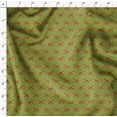 thumbnail image 4 of Soimoi Green Heavy Satin Fabric Fox Animal Print Fabric by Yard 54 Inch Wide, 4 of 6