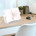thumbnail image 5 of Book Stand, Reading Rest Foldable Christmas Gift Adjustable Sturdy Bracket Book Holder for Reading Tablet PC Documents Cookbook White, 5 of 7