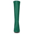 thumbnail image 3 of BLISSFUL STEP Women's Boot Pointed Toe Side Zipper Stiletto Heel Knee High Boots Dark Green 6.5, 3 of 9