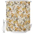 thumbnail image 2 of Shower Curtains for Bathroom, Vintage Orange Flower Waterproof Fabric Shower Curtain, Farmhouse Botanical Floral Retro Decorative Bathroom Curtain for Bathtub, 36"x72", No Hooks Included, 2 of 9