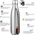 thumbnail image 3 of Stainless Steel Insulated Water Bottles 17 oz Reusable Cola Shape Sports Water, 3 of 5