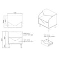 thumbnail image 6 of Furniture of America Barr 1-Drawer and 1-Shelf Wood Teen Nightstand with Angled Legs, Wenge, 6 of 7