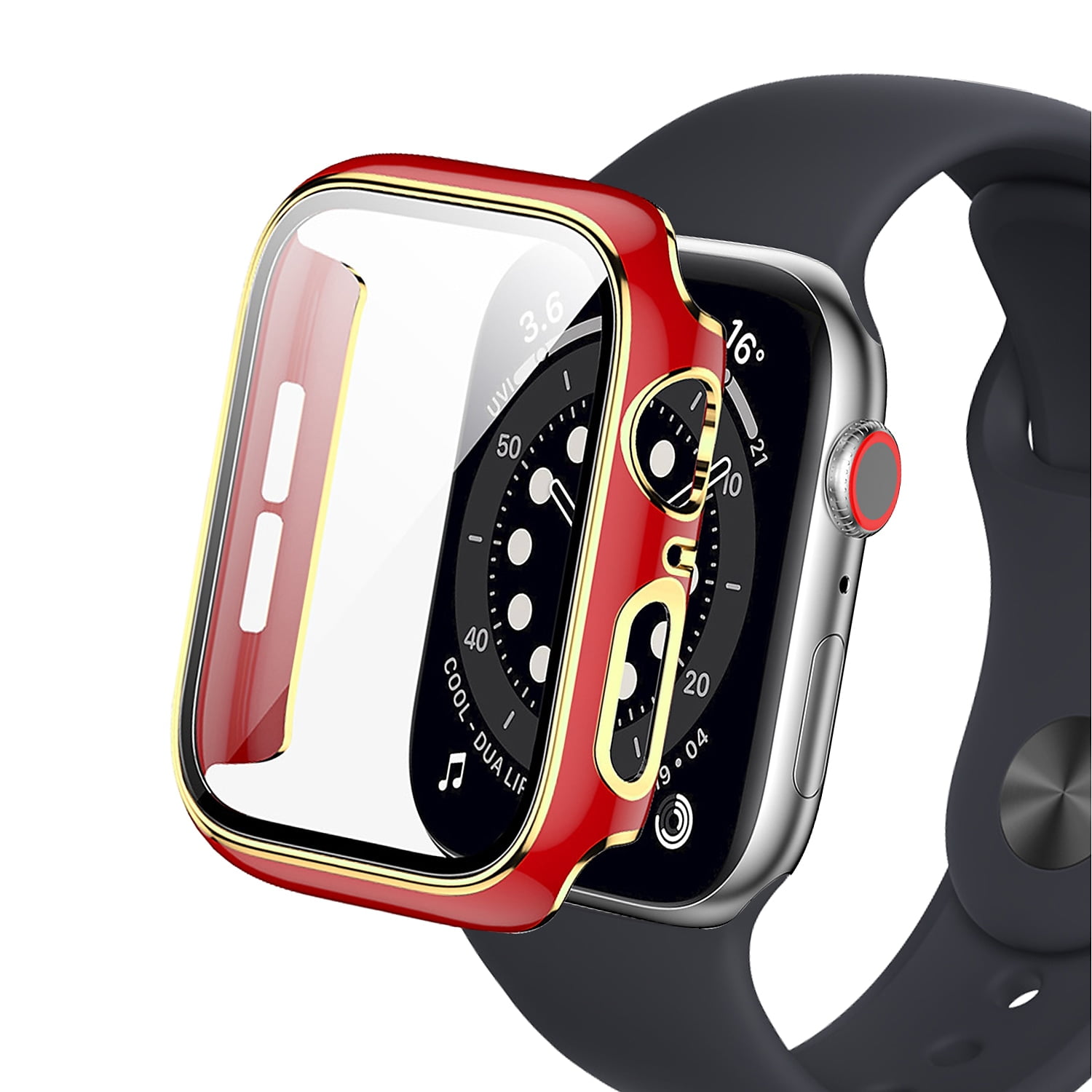 Raptic Edge 360x Bumper for Apple Watch 44mm Clear Walmart