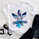 thumbnail image 2 of Nueva Moda Floral Addida Camiseta Mujer Ropa De Top Verano Camisetas Dama Niña 90s 00s Estudiante Streetwear Regalo De Navidad Baju Wanitapangjing, 2 of 3