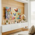 thumbnail image 3 of Indoor Elastic TV Cover for 55 Inch Flat Screen TVs,Spring Garden Flower Butterfly Stretch TV Screen Protector Smart Television Protection Covers TVs Enclosure,Wildflower Oil Painting Art, 3 of 9