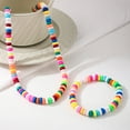 thumbnail image 2 of Jewelry Set For Women Soft Pottery Colorful Beaded Necklace Bracelet Vacation Style Holiday Gift Fashion Jewelry S022, 2 of 6