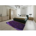 thumbnail image 5 of Ahgly Company Machine Washable Indoor Square Transitional Deep Purple Area Rugs, 7' Square, 5 of 7