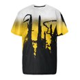 thumbnail image 1 of Hombres manga corta casual impresión cuello redondo moda pulóver camiseta blusa tops Pompotops oipoqjl31129, 1 of 4