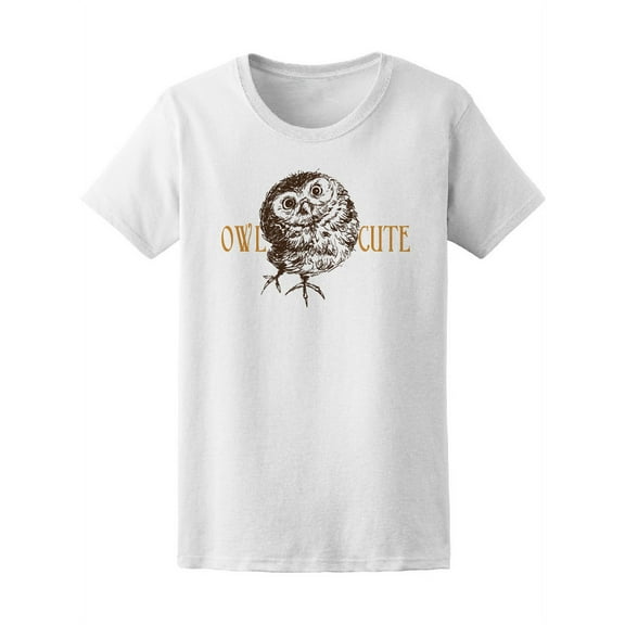 Hand Drawing Of A Cute Owl Tee Women's -Image by Shutterstock
