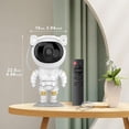 thumbnail image 6 of HOMEYA Astronaut Star Projector Galaxy Light, 360° Projector Sky LED Night Light with Remote Control Starlight Planetarium Spaceman Projector for Baby Kid Bedroom Ceiling Room Décor, White, 6 of 7