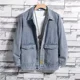 thumbnail image 5 of Chaqueta vaquera para hombre, abrigo de otoño, abrigo vaquero para hombre, negro, hombros anchos, vaquera, Y2k, prendas de vestir al precio más bajo, invierno 2024, talla L, 5 of 5