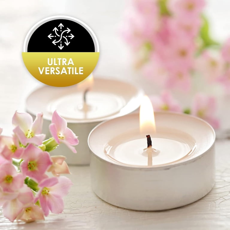 PAMI Unscented White Tealight Candles, 50-Pack photo 3