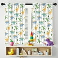 thumbnail image 5 of Blackout Kids Curtains,Green Dinosaurs Cacti Pattern Childrens Insulated Curtains Set Of 2,Bedroom Essentials,Toddler Room Decor 42"x54", 5 of 5