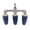 Black-aluminum, variant on 3-in-1 Triple Turbo Nozzle for Pressure Washer, 4000 PSI Rotating High Pressure Cleaner Tip with 1/4" Quick Connect, Professional Lotus Nozzle for Deck & Floor