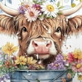 thumbnail image 5 of Fall Blue Pumpkin Shower Curtain, Autumn Plant Eucalyptus Leaves Floral Farmhouse Highland Cow Bath Curtain, Funny Animals Bathroom Accessories Botanical for Bathroom Curtain Set with Hooks, 72X72in, 5 of 5