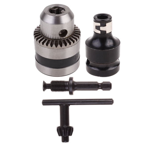 EeaseMX Mandril de taladro de 10 mm con accionamiento hexagonal de cambio rápido de 1/4 de pulgada que convierte un martillo y una llave de impacto en un taladro (negro)