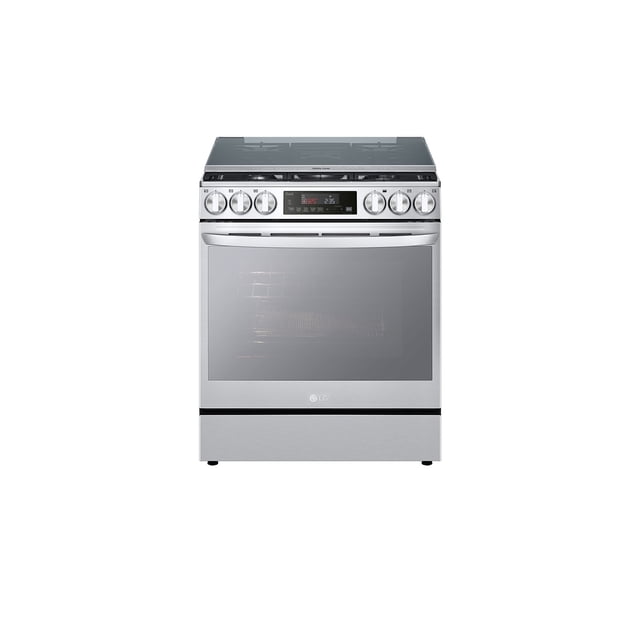 Estufa a Gas LG InstaView™ 30" Horno 5.8 Pies Air Fryer Integrado 5 Quemadores Triple Flama UltraHeat EasyClean ThinQ™ Wi-Fi