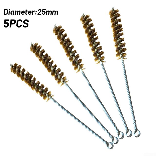 5pcs Pipe Brushes Wire Supplies Rust Dust Removal Set Tube 10-30mm Cleaner