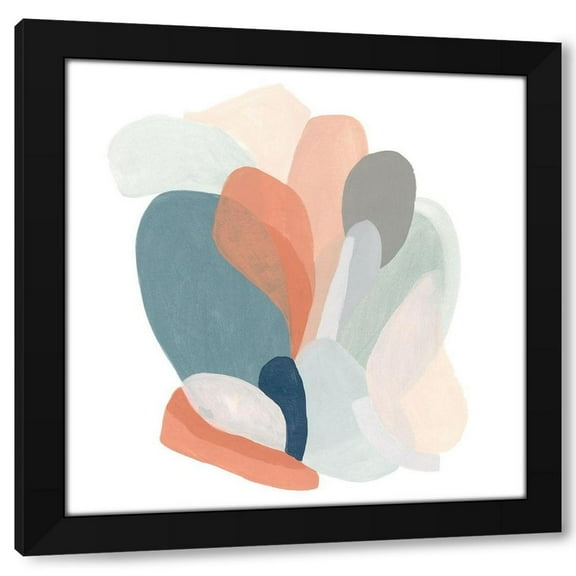 June Erica Vess 12x12 Black Modern Wood Framed Wall Art Titled - Modular Motion II