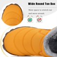 thumbnail image 4 of Womens Mens Barefoot Boots Shoes Winter Snow Boots Warm Ankle Booties Zero Drop Sole Wide Toe Box Fur Lined Outdoor Sneakers,42, 4 of 5