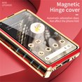thumbnail image 4 of Dteck for Google Pixel Fold Case with Hinge Protection, Shockproof Plating PU Leather Built in Screen Protector Wireless Charging Foldable Kickstand Phone Cover 5G 2023, Red, 4 of 8