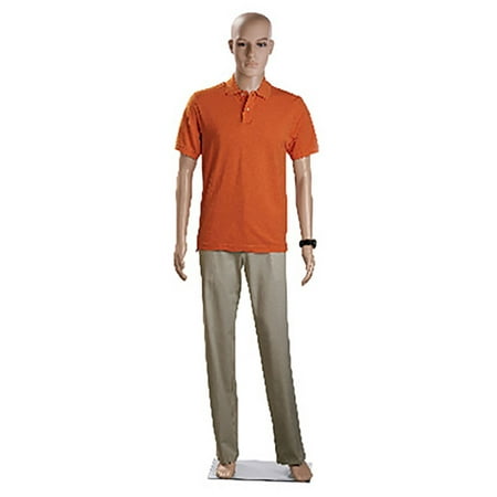 SSWBasics Mannequin Full Body - Male Mannequin Full Body with Base 6' 2½" Height Caucasian Complexion Plastic Mannequin Body for Display