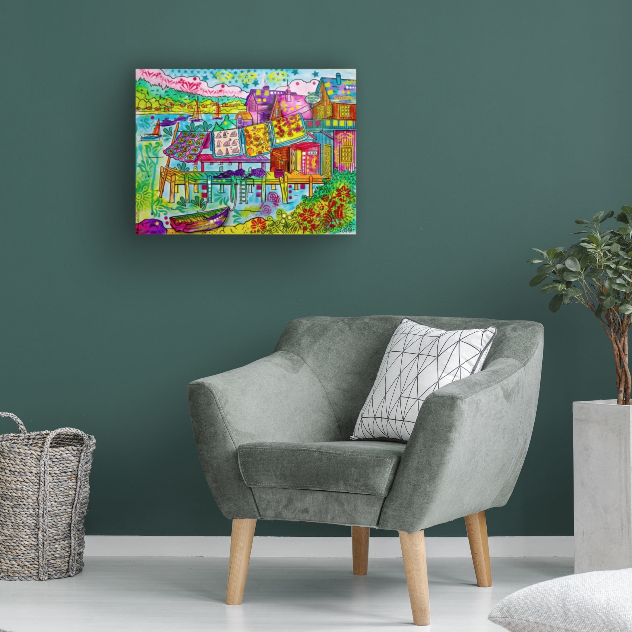 Canvas Wall Art - Dean Russo 'Dean at the Docks' Wall Art for Living Room, Bedroom, or Office Décor by Trademark Fine Art - 24 x 18 Inches