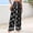 Black, variant on Women's Wide Leg Palazzo Pants 2026 Summer Boho Floral Trousers Drawstring Elastic Waist Wide Leg Pants with Pockets Spring Flowy Beach Vacation Clothes Resort Wear Lounge Pants Black L