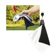 thumbnail image 3 of Toalla de golf de poliéster Paño de limpieza Toalla de limpieza de pelotas de golf Limpiador de pelotas de golf para senderismo Mantenimiento de palos Negro Macarena Toallas de golf, 3 of 8
