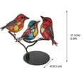 thumbnail image 3 of Painting Glass Bird Decor Decorative Birds,Stained Glass Bird Decorative Figurines, Miniature Bird Figurines,Outdoor and Indoor Bird Statues and Figurines - Bird Decorations for Home and Garden, 3 of 4
