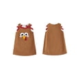 thumbnail image 2 of BemeyourBBs Toddler Baby Girls Thanksgiving Outfit Baby Girl Fall Thanksgiving Overall Dress Clothes Kids Turkey Embroidery Sleeveless Bows A-line Tank Dress 12 18 24 Months 2 3 4 5 Years, 2 of 9