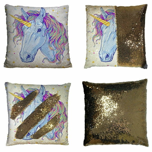ECZJNT Unicorn Pillow Case Home Decor Cushion Cover 16x16 Inch