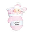 thumbnail image 5 of Ornaments by Elves Personalized Baby's First Christmas 2024 Ornament Pink Mitten Ornaments .25lbs, 5 of 10