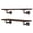 Trail Brown, variant on PIPE DECOR Live Edge Wood Shelves with L Shaped Pipe Brackets Boulder Black 24 in.
