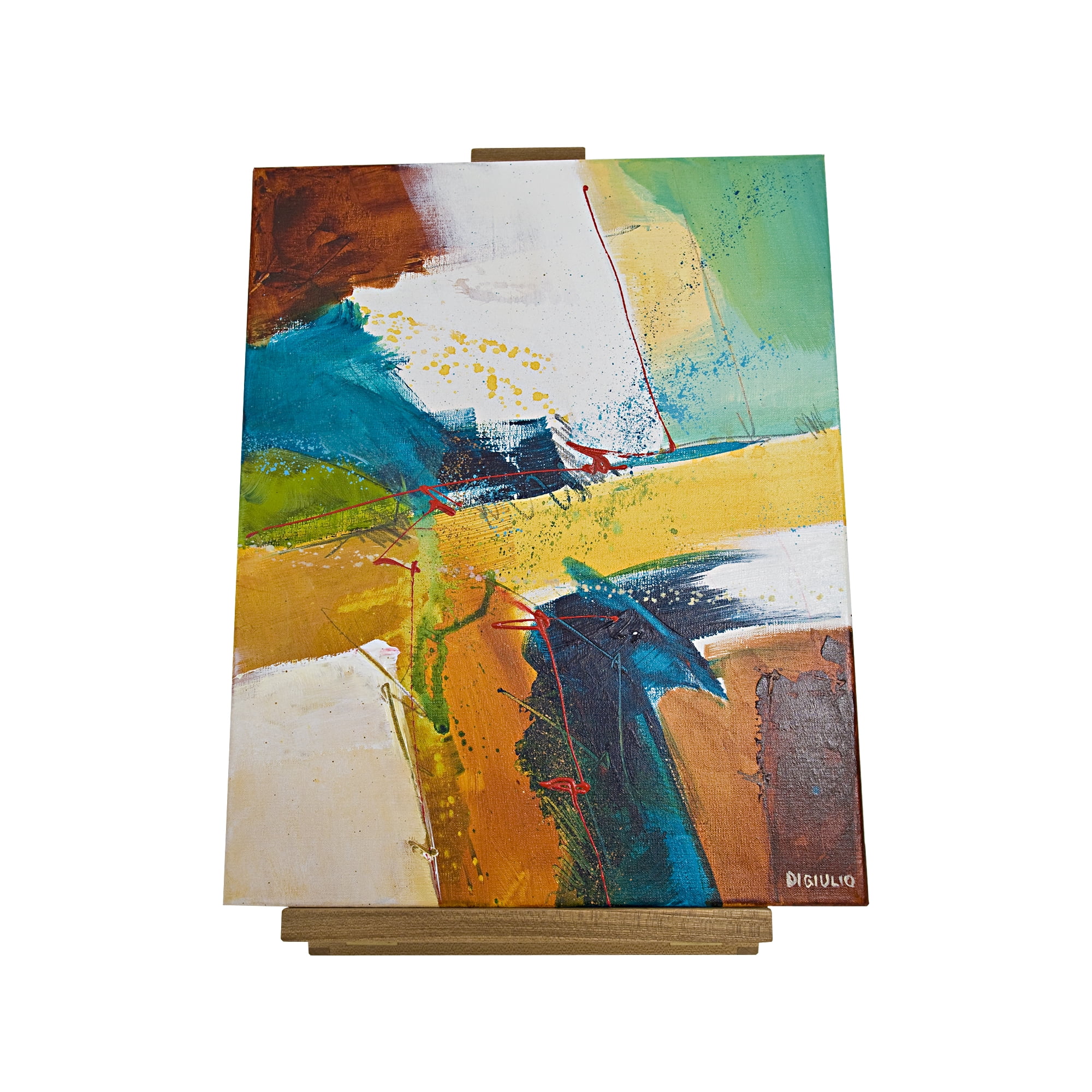 Creative Mark Symphony - Multi Purpose Art Easel, Stand Folds Flat with Adjustable Angle for Painting and Wheel for Drawing and Painting - Bamboo, Vertical Style - Ideal For Artist