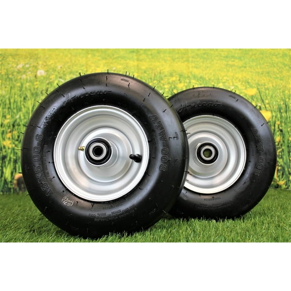 Antego (Set of 2) Hustler 13x5.00-6 Pneumatic Tires and Wheels