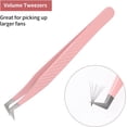 thumbnail image 2 of Lash Extension Tweezers Stainless Steel Volume Lash Tweezers Curved Precision Tweezers 90 Degree Angle Boot Great for Larger Fans Eyelash Extension Tweezers Professional, 2 of 7