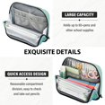 thumbnail image 5 of Standing Pencil Case with Base Large Capacity Stationery Pouch Pen Bag with Zipper for Women Men Flowers and Butterflies Flying, 5 of 7