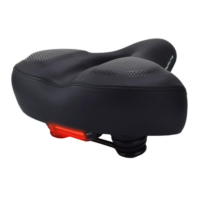 Almencla Comfort Saddle Breathable Shockproof Cycling Parts black with taillight