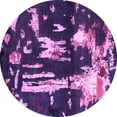 thumbnail image 1 of Ahgly Company Indoor Round Oriental Purple Modern Area Rugs, 6' Round, 1 of 4