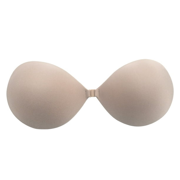 SILICONE STICKY GEL INVISIBLE BACKLESS WIRE FREE BRA 'C' CUP NUDE COLOR