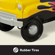 Kid Trax Toddler Classic Pedal Car, Kids 3-5 Years Old, Max Weight 59 lbs, Durable Steel, Street Rod