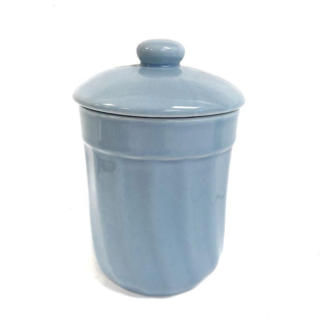 2pc Porcelain Kitchen Canister Set with Bamboo Lids ? Sky Blue