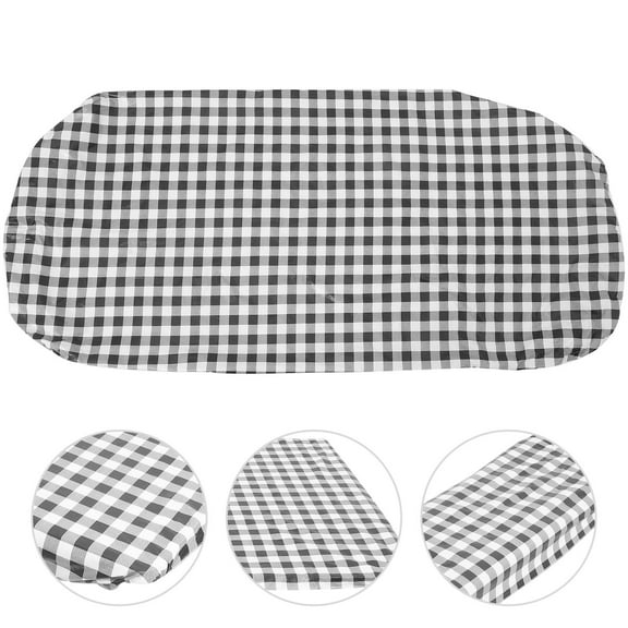 OUNONA Outdoor Picnic Table Cover with Elastic Edge, Stain Resistant Multipurpose Tablecloth for Patio and Garden