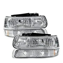 PIT66 Clear Lens Headlight Bumper Corner Lamp Left Right Fit For 99-02 Chevy Silverado