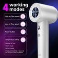 thumbnail image 6 of HOCO High-speed Negative Ion Hair Dryer 2 speeds /4 temperatures with Smooth Air Nozzle Digital Display Fast Drying for Home Salon Travel（White）, 6 of 7