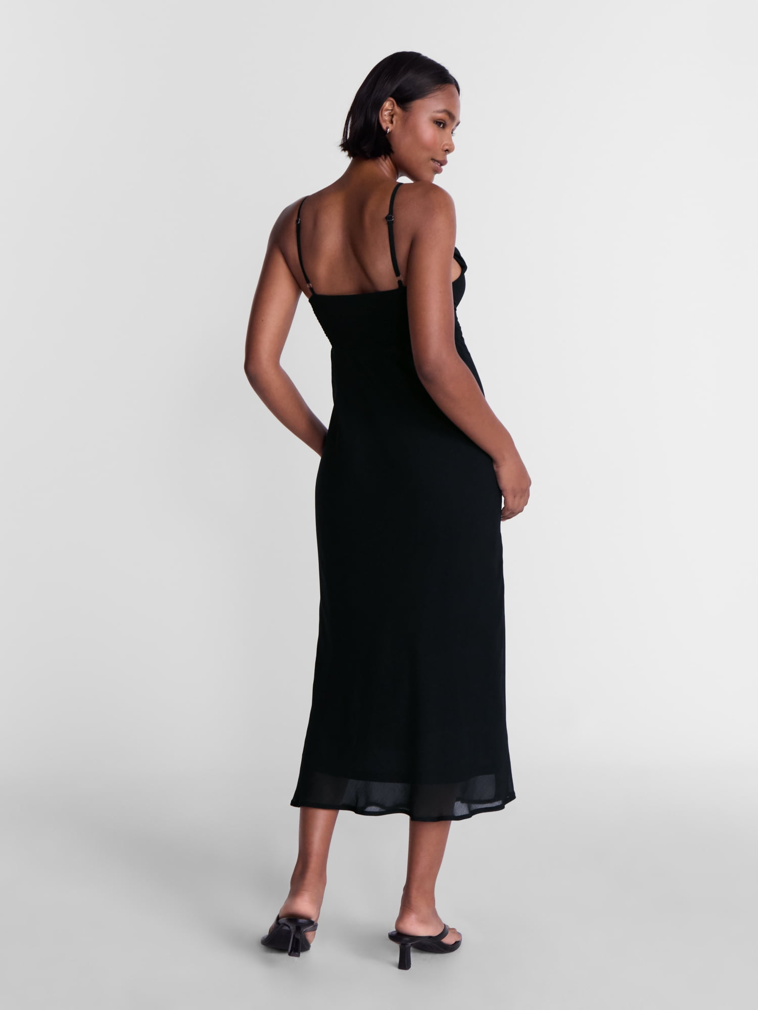 No Boundaries Ruffle V Neck Maxi Dress, Women's XXS-XXL